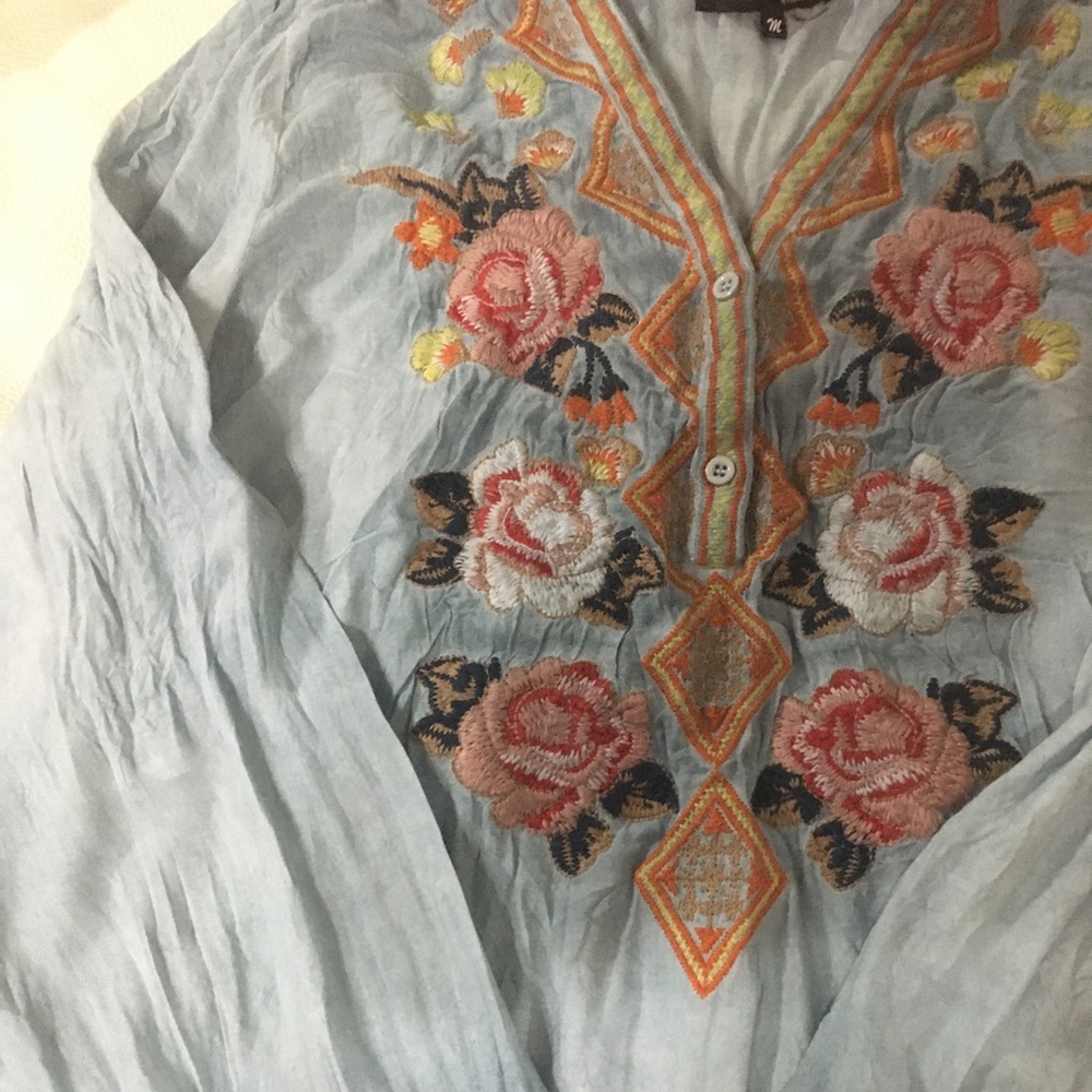 Boho style embroidered‎ tunic - Picture 4 of 6